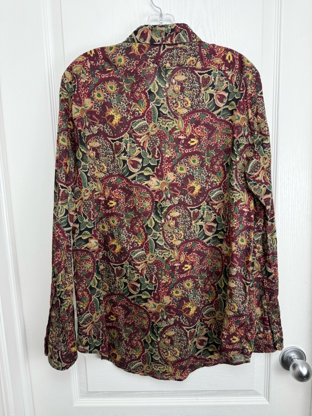 Vintage 90s Polo Ralph Lauren Floral Paisley Shirt Size Medium - Picture 3 of 8